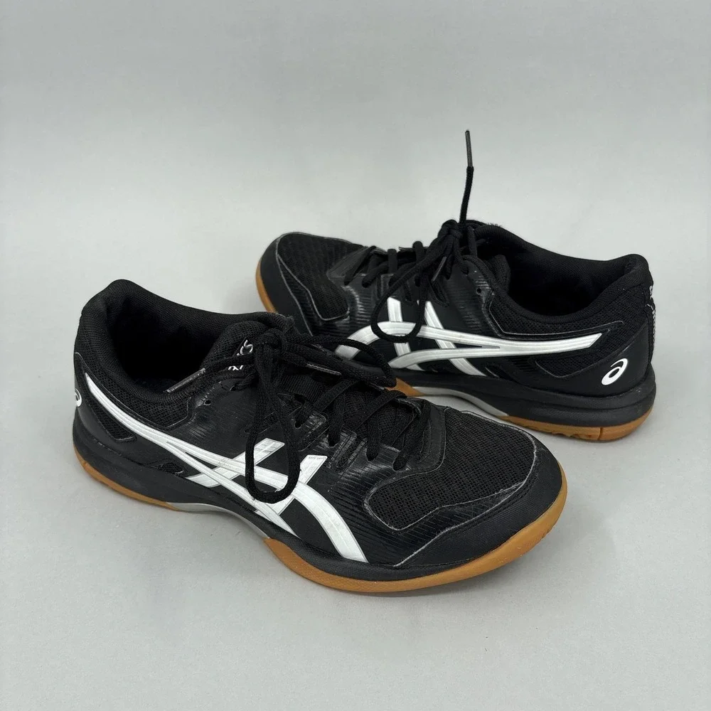 ASICS GEL-Rocket Shoes Womens Size 8.5 40 Black Indoor Court Sneakers 1072A034